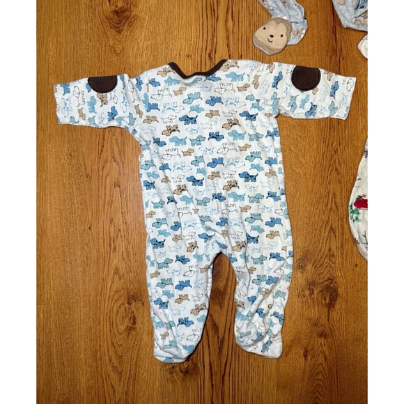 Boy 6M Sleeper Lot Burts Bees Christmas Little Me Gerber Organic Child Of Mine - Picture 8 of 14